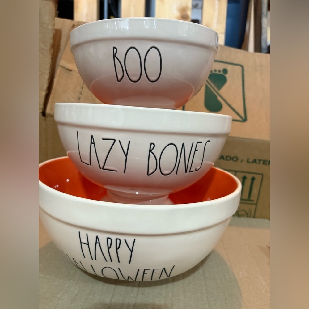 Rae Dunn Artisan Collection Halloween Ceramic Bowl Set
